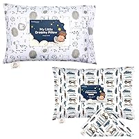 KeaBabies Toddler Pillow with Pillowcase and Toddler Pillowcase for 13X18 Pillow - 13X18 Soft Organic Cotton Baby Pillows for Sleeping - Organic Toddler Pillow Case for Boy, Kids - Machine Washable