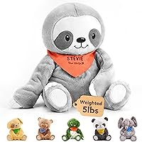 Stevie The Sloth Large 5lb Weighted Stuffed Animal | Sensory Soft Plushie Comfort Companion for Kids and Adults | Machine Washable w/Removable Inner | Makes a Great Gift for Any Occasion