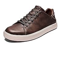 OLUKAI Lae'ahi Li 'ILI Men's Leather Sneakers, Supple Full-Grain Leather Shoes, Drop-in Heel & All Weather Rubber Soles