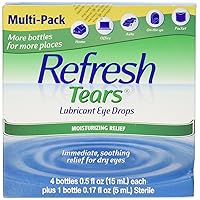 Refresh Tears Eye Drop Lubricant 4 x 15ml Bottles + 1 Bonus 5ml Bottle
