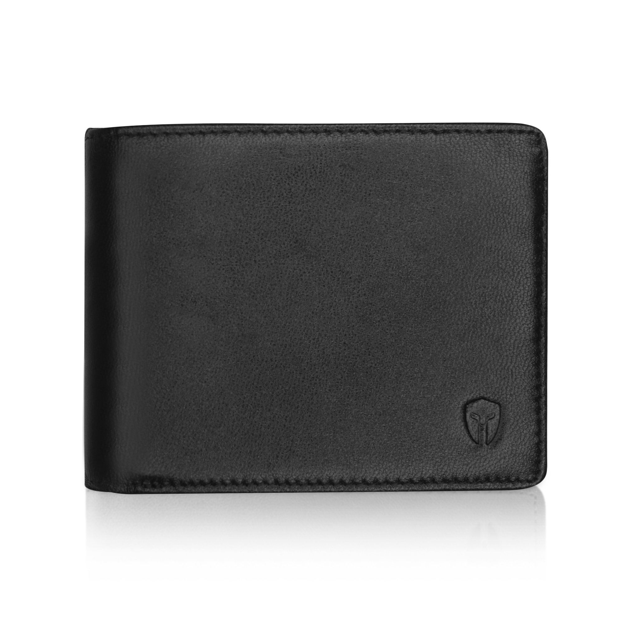 Bryker Hyde 2 ID Window RFID Wallet for Men, Full Grain Leather, Bifold Side Flip, Executive Extra Capacity Travel Wallet (Black - Smooth Napa Grade A Leather)