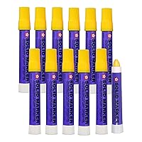 Solid Paint Markers - Permanent Marker Paint Pens - Window, Wood, & Glass Marker - Yellow Paint - 12 Pack