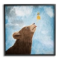 Bear & Honey Bee Framed Giclee Art by Paula Belle Flores