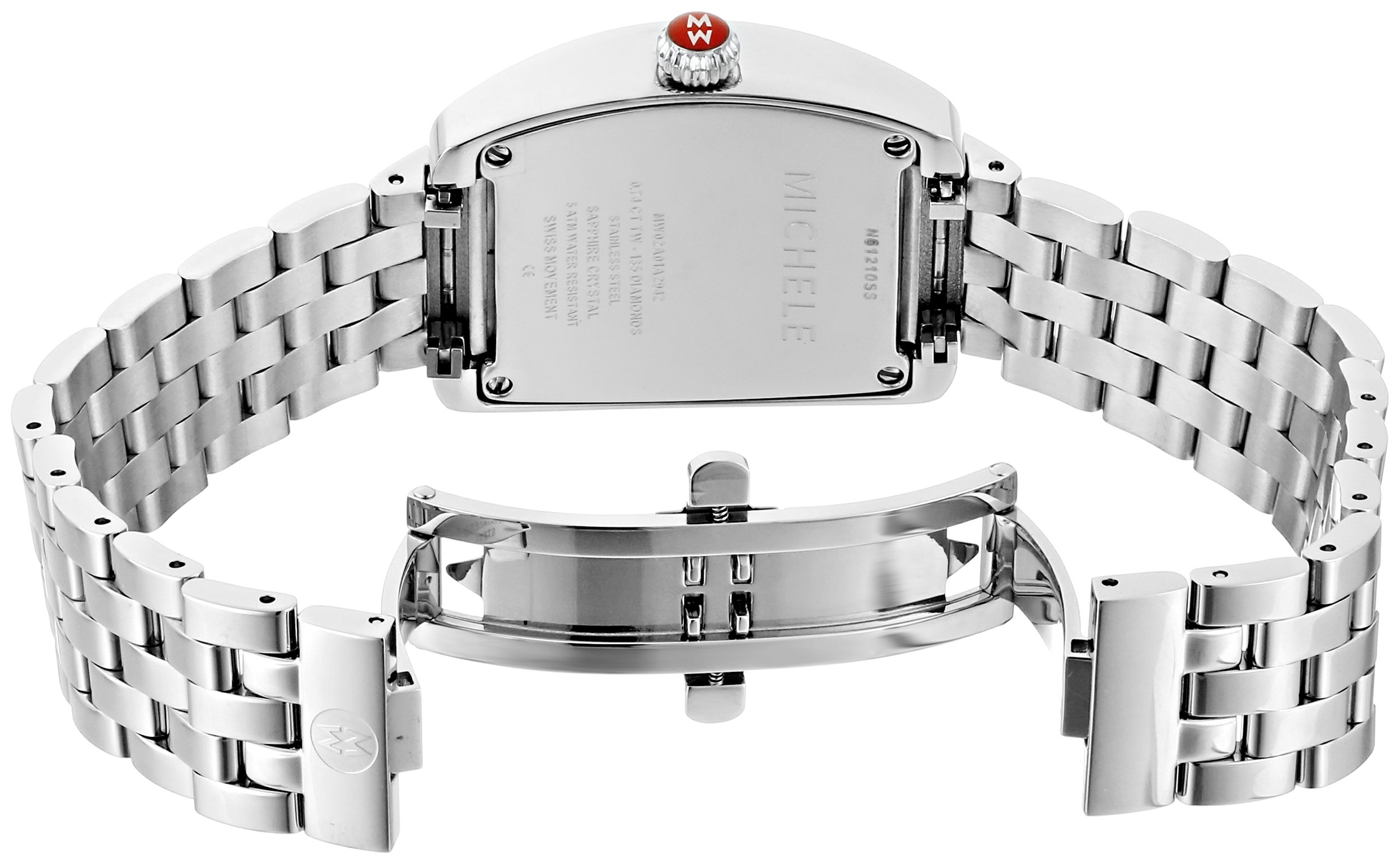 MICHELE Women's MWW02A000508 Urban Mini Analog Display Swiss Quartz Silver Watch