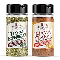 Spiced Up by Chef Calvin - Pack of 2 Seasonings, Italian Seasoning & Caribbean Sofrito All Purpose Seasoning for Meat, Pasta, Steak Soups, Stews, Rice Dishes, and Veggies