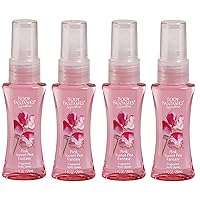 Pink Sweet Pea Fantasy Fragrance Body Mist 1 oz Each Travel size (Pack of 4)