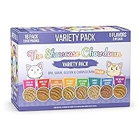 Weruva Wet Cat Food, The Showcase Chowdown Variety Pack, 2.8oz Slide N Serve Pouch, Pack of 16