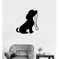 Large Vinyl Decal Cute Puppy Dog Animal Kids Room Baby Wall Sticker Mural (ig101) Brown