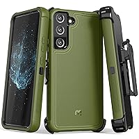MYBAT PRO Shockproof Maverick Series Case for Samsung Galaxy S22 Case with Belt Clip Holster 6.1 inch, Heavy Duty Military Grade Drop Protective Case with Kickstand (No Screen Protector), Army Green