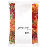 Candy Large Assorted Fruit Gummi Worms Gummi Candy, Assorted Flavors: Cherry, Green Apple, Pineapple, Lemon, Orange; Gluten Free Dairy Free Fat Free, 5 Pound (Pack of 1)