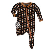 KicKee Pants Halloween Celebrations Footie with Zipper, One-Piece Baby Clothes, Boy and Girl Soft Clothes