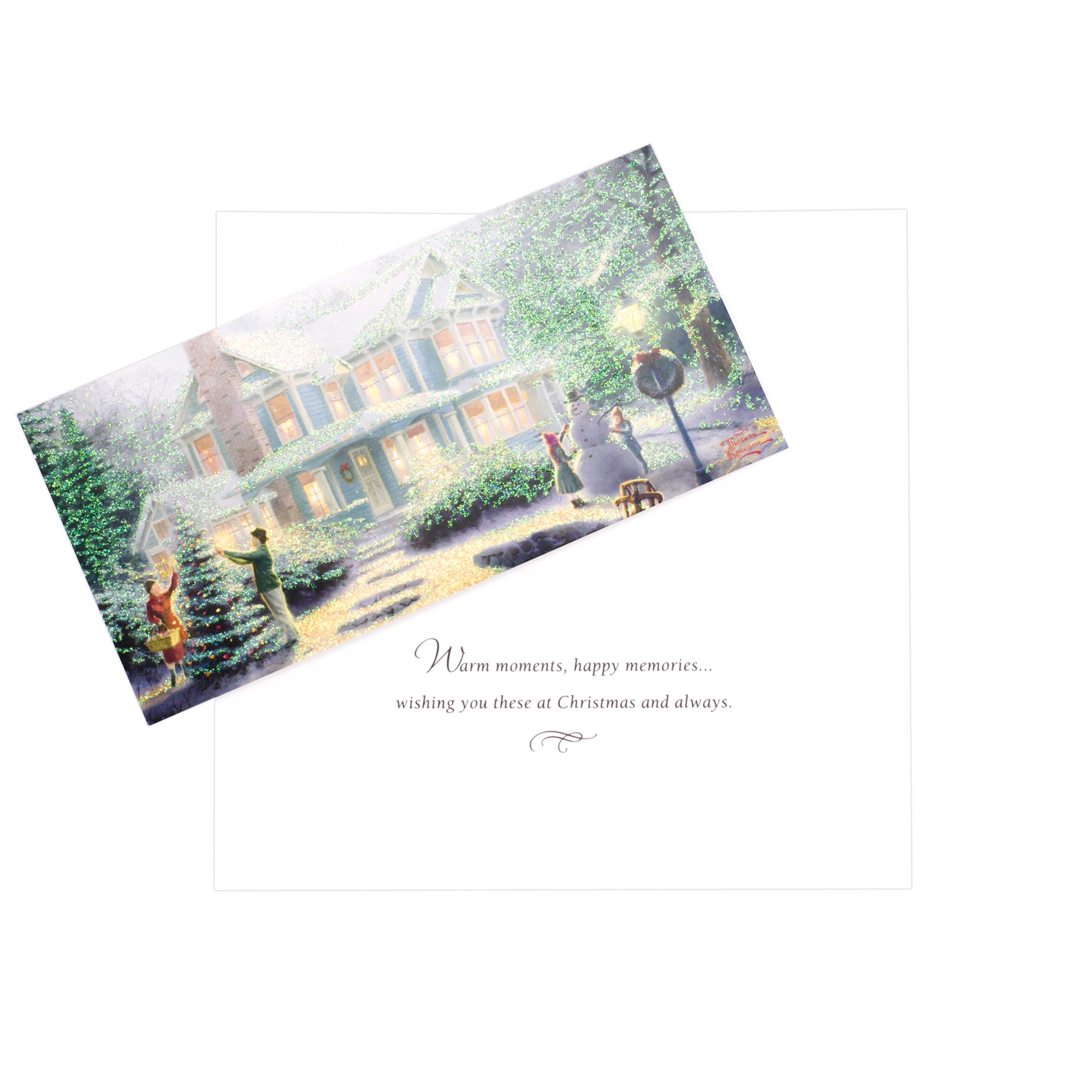 Hallmark Thomas Kinkade Boxed Christmas Cards Assortment, Snowy Houses (40 Cards with Envelopes and Foil Seals) (1XPX1761)