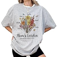Mother Day Mom Garden Floral Mama Shirt Grey