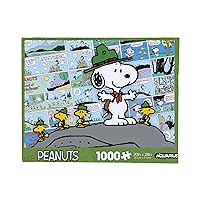 AQUARIUS Peanuts Snoopy Beagle Scouts - Comic 1000 Piece Jigsaw Puzzle(1000 Piece Jigsaw Puzzle) - Glare Free - Precision Fit - Officially Licensed Peanuts Merchandise & Collectibles - 20x28 Inches