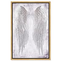 Oliver Gal Fashion and Glam Contemporary Canvas Wall Art Wings of Angel Amethyst Ready to Hang Home Decor 31.5 x 21.5 White and Gray Canvas Art for Bedroom
