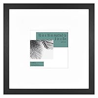 MCS Studio Gallery Frame, Black Woodgrain, 16 x 16 in matted to 8 x 8 in , Single