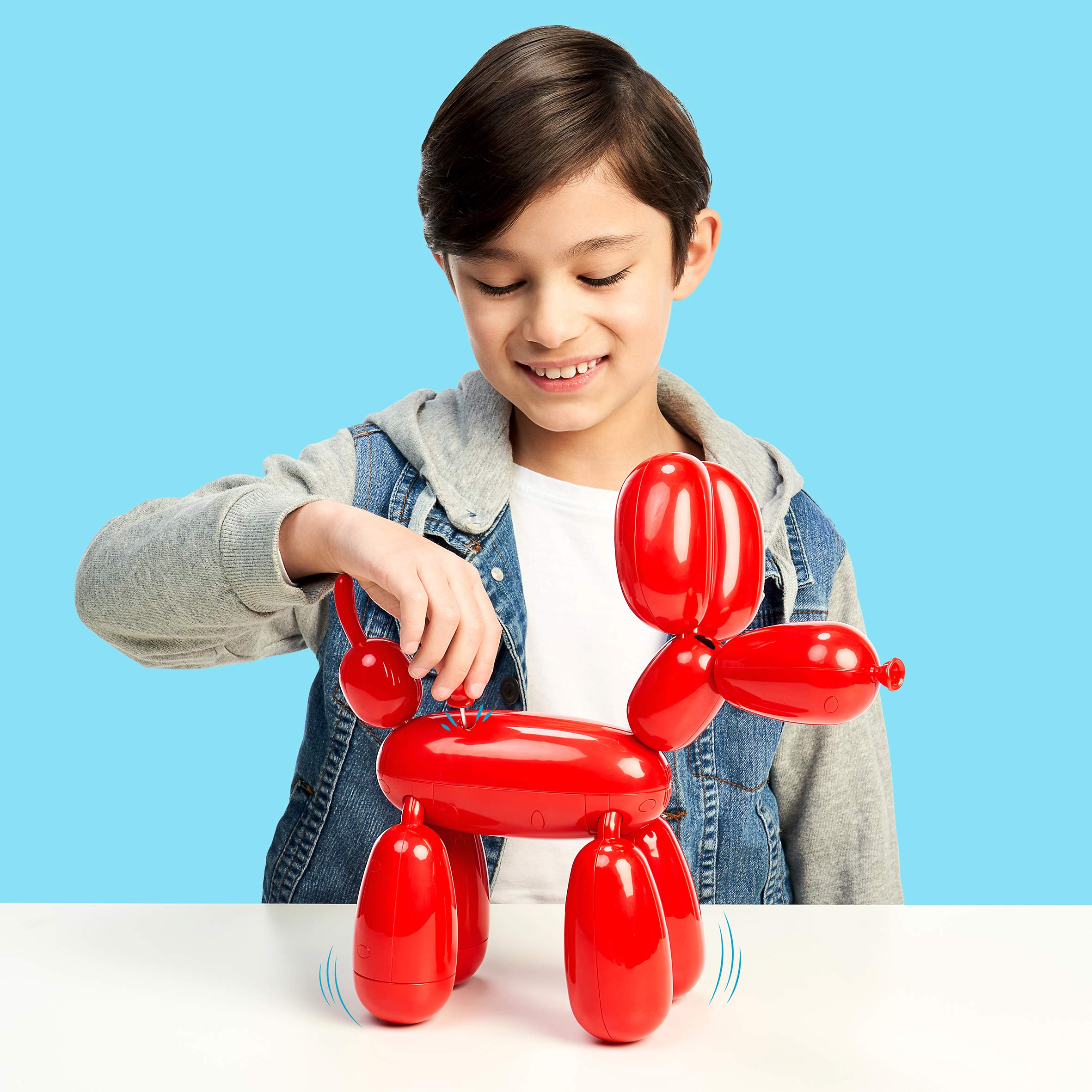 Squeakee The Balloon Dog - Feed Him, Teach Him Tricks, Pop Him, and Watch Him Deflate!, Red