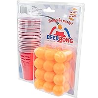 Beer Pong Set, Red Cups and Ping Pong Balls.