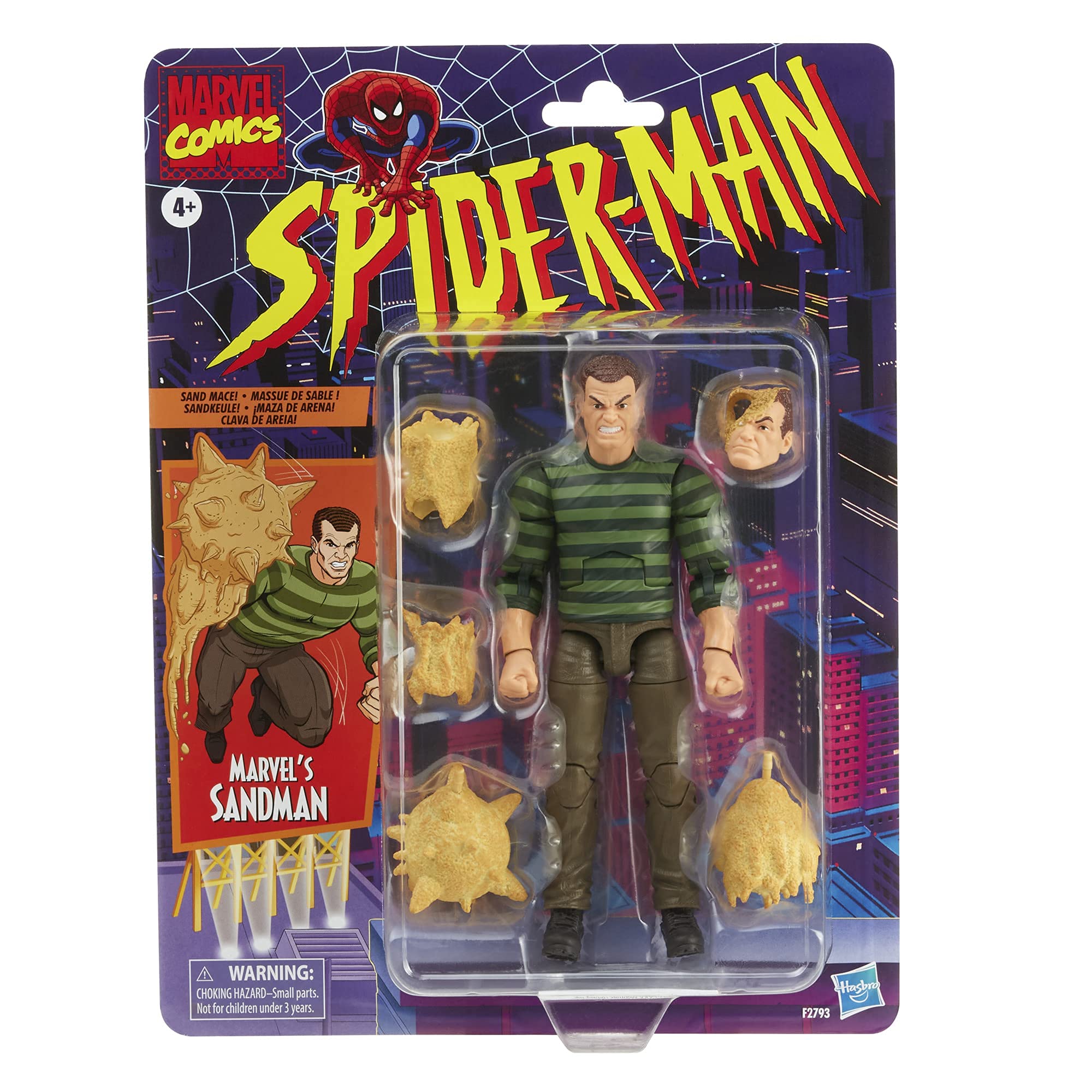 Spider-Man Hasbro Marvel Legends Series 6-inch Scale Action Figure Toy Marvel’s Sandman, Includes Premium Design, and 5 Accessories