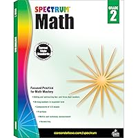 Spectrum 2nd Grade Math Workbook, Ages 7 to 8, Math Workbooks Grade 2 Covering Fractions, Adding and Subtracting 2- and 3-Digit Numbers, 3-D Shapes, and Measurement, Spectrum Grade 2 Math Workbook