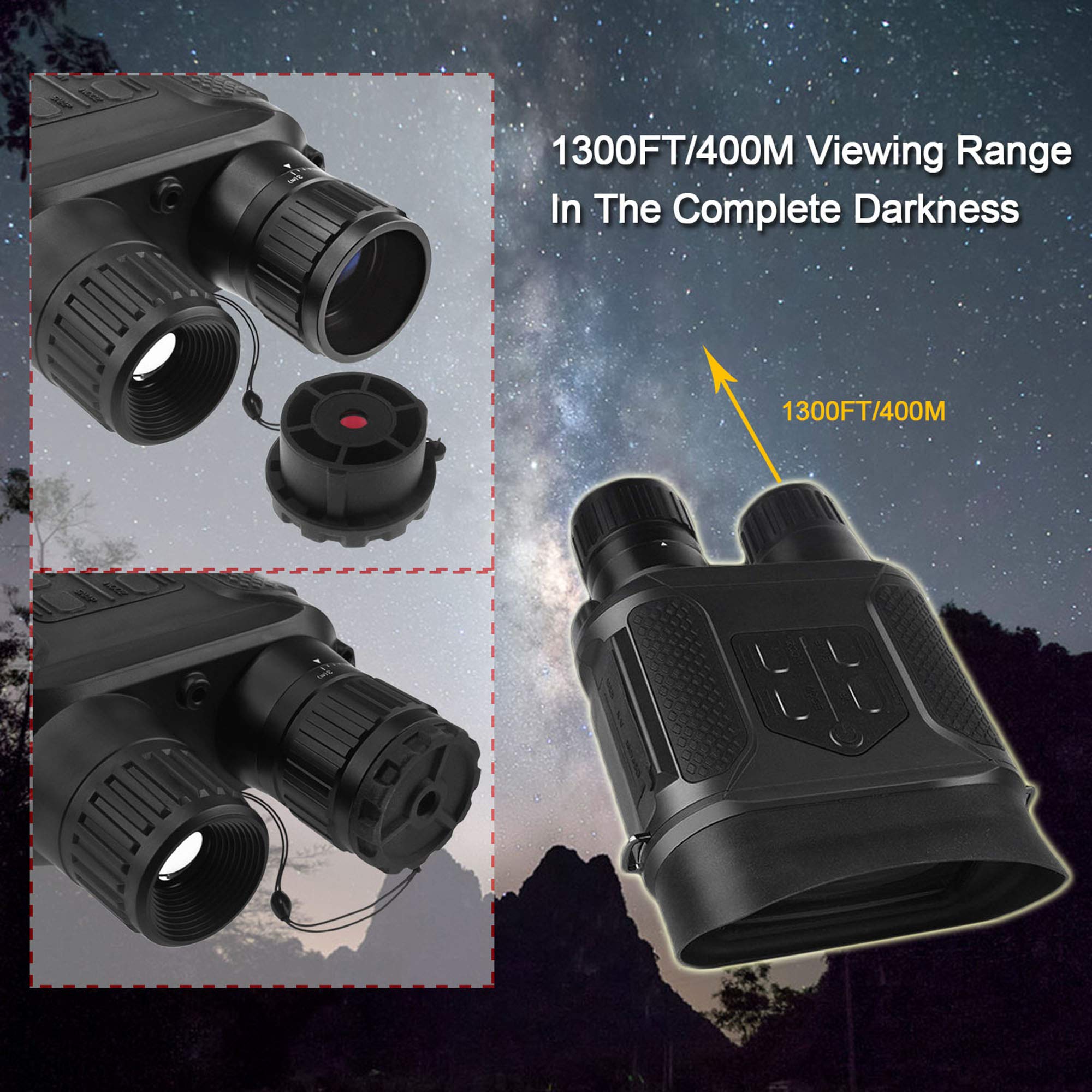 Alstar Night Vision Binocular/Digital Infrared Night Vision Scope - 7x31 Hunting IR Telescope with 2