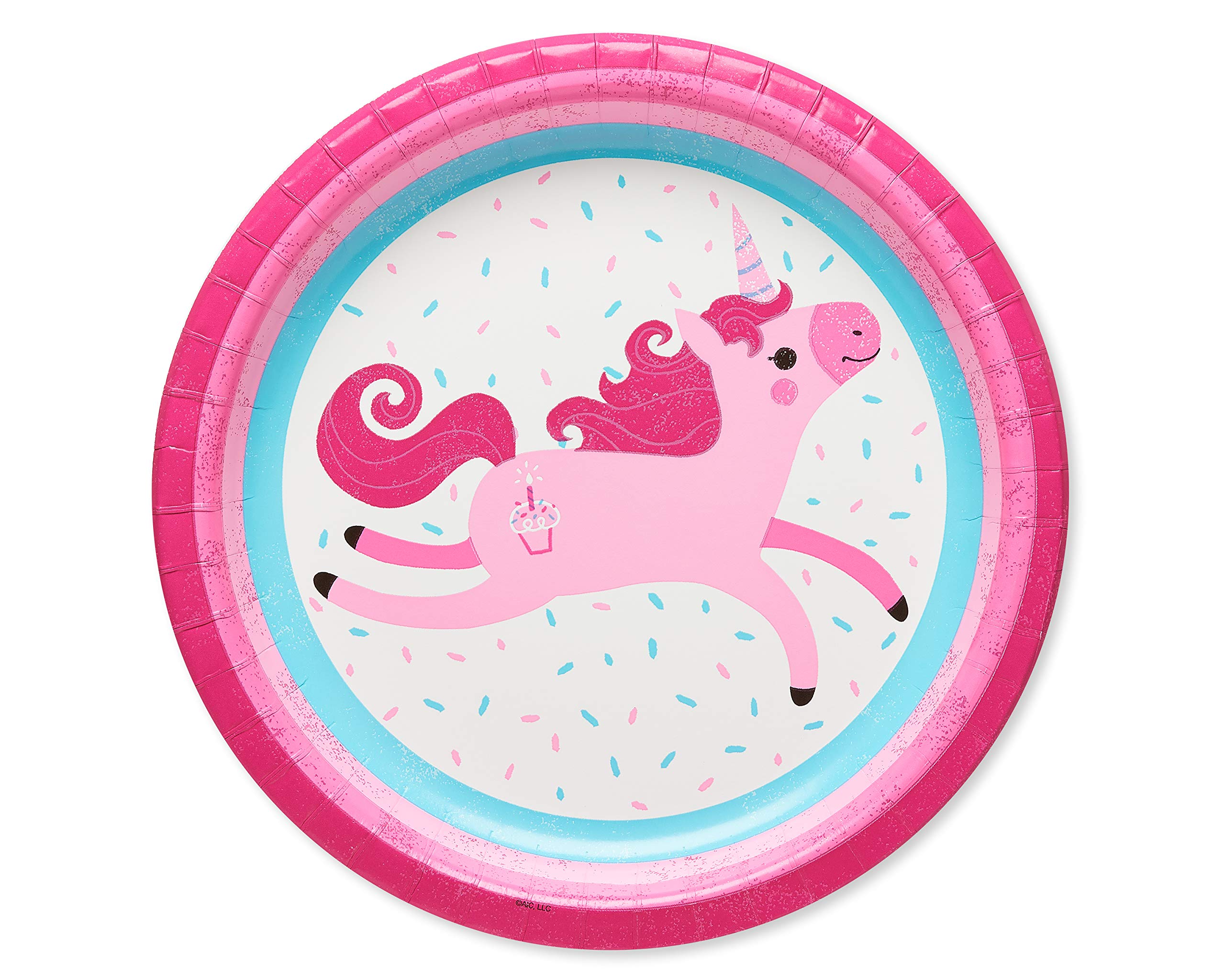 American Greetings Unicorn Party Supplies, Paper Dinner Plates (40-Count)