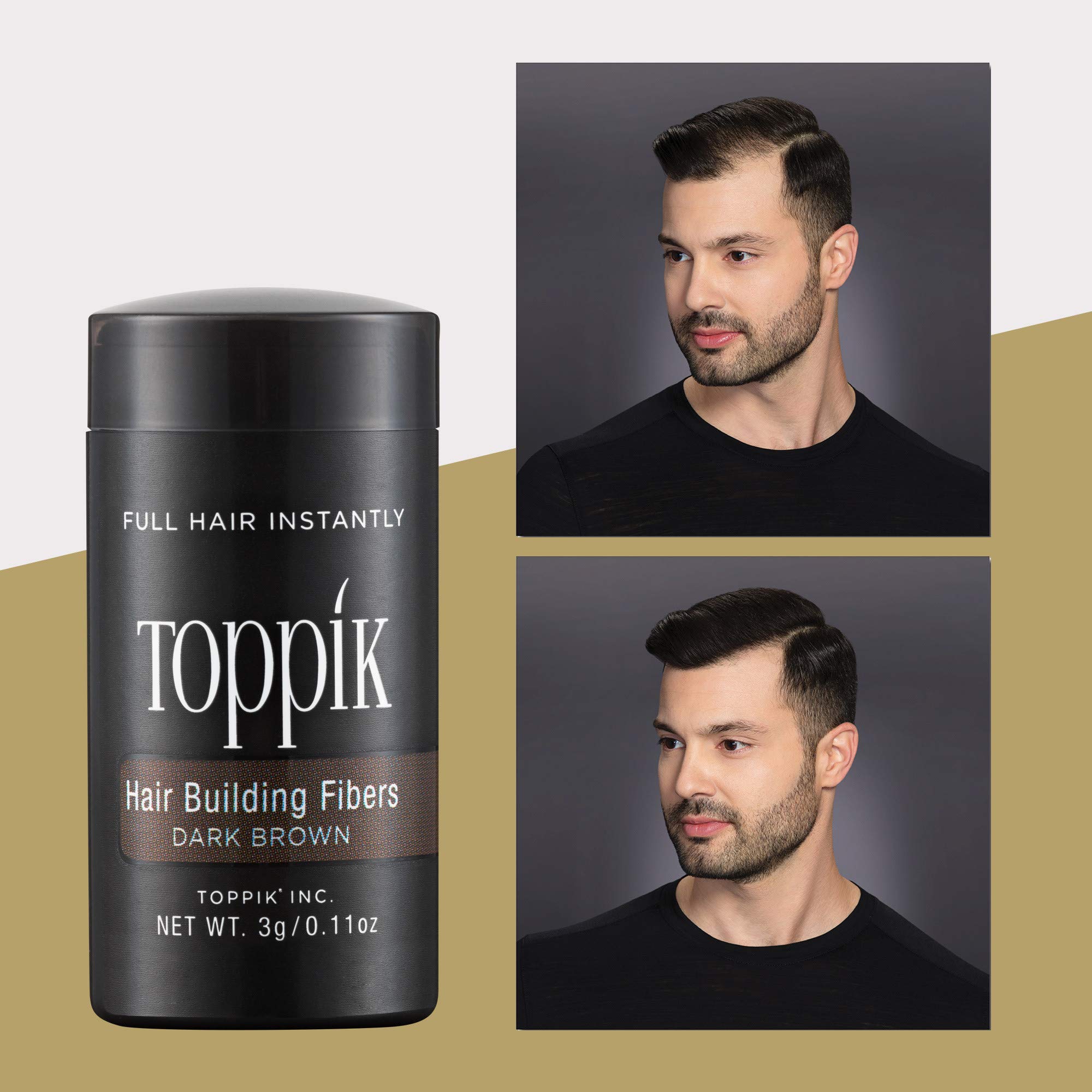 Toppik Hair Building Fibers, Medium Blonde, 3g Fill In Fine or Thinning Hair Instantly Thicker, Fuller Looking Hair 9 Shades for Men Women