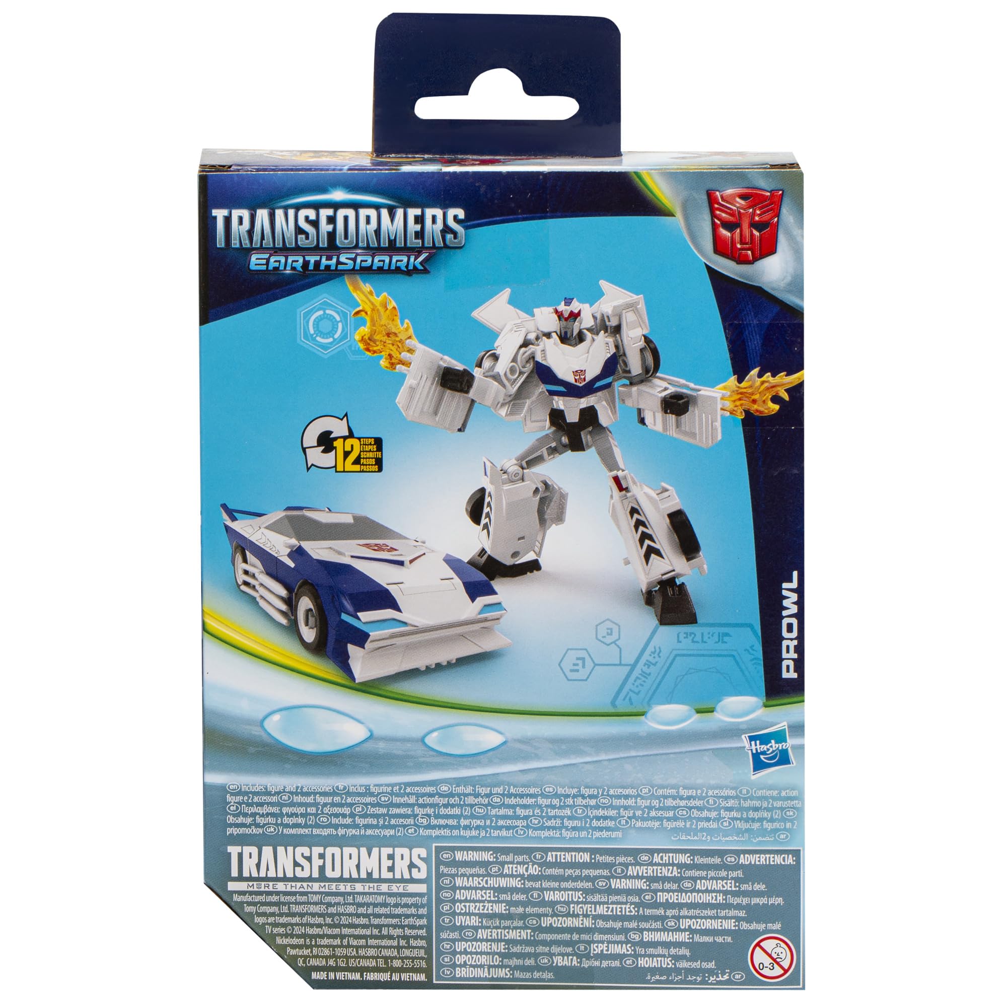 TRANSFORMERS EarthSpark Deluxe Class Prowl 5-Inch Robot Action Figure, Converts in 12 Steps, Interactive Toys for Boys for Girls Age 6 and Up