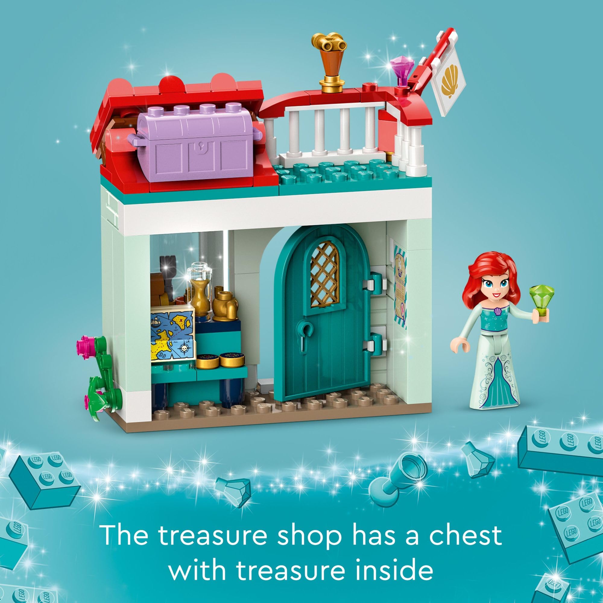 LEGO Disney Princess: Disney Princess Market Adventure, Building Playset Toy for Kids, Treasure Map and 4 Mini-Doll Figures, Fairy Tale Toy Gift for Girls and Boys Ages 6 Plus, 43246