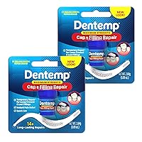 Maximum Strength Loose Cap and Lost Filling Repair - Dental Repair Kit for Instant Pain Relief (Pack of 2) - Temporary Filling for Tooth - Long Lasting Tooth Filling