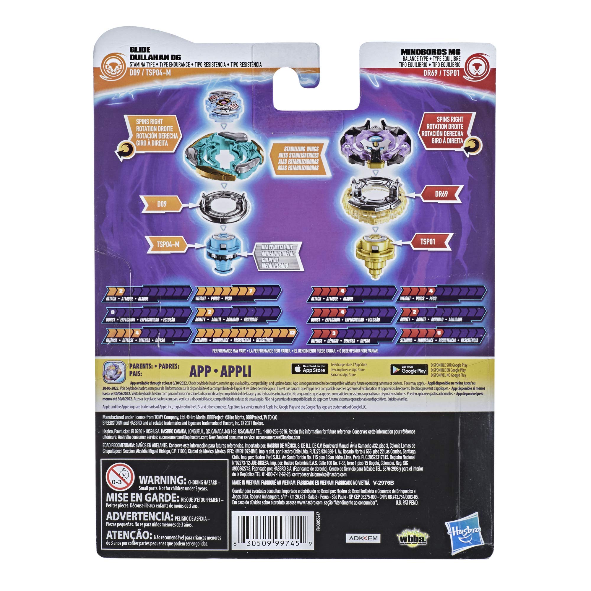 BEYBLADE Burst Surge Speedstorm Glide Dullahan D6 and Minoboros M6 Spinning Top Dual Pack -- 2 Battling Game Top Toy for Kids Ages 8 and Up