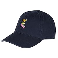 Seven Times Six Grateful Dead Dancing Bear Embroidered Adjustable Hat for Men OSFM Navy Blue