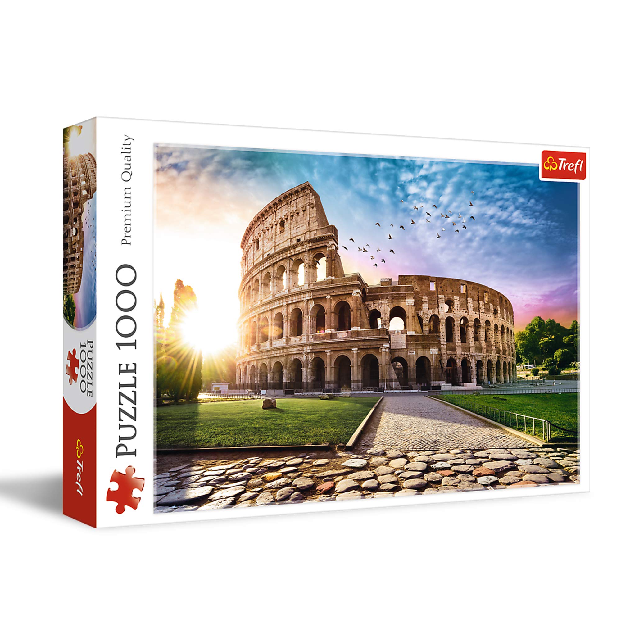Trefl 1000 Piece Jigsaw Puzzles, Sun-Drenched Colosseum, Rome Italy Puzzle, Historical Monuments, Adult Puzzles, 10468
