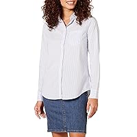 Women's Classic-Fit Long-Sleeve Button-Down Poplin Shirt