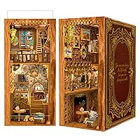 Fsolis DIY Book Nook Kit, Miniature House Kit Dollhouse Kit Bookshelf Decor Booknook Kit Model Kits Mini House Book Nook Kits for Adults and Teens Eternal Bookstore