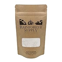 Rainforest Supply Coarse Oat Powder – Ground, Fresh, Raw, Gluten Free Vegan Oats Powder – Use as Yogurt or Cereal Topping, Pancakes or Smoothie Mix – Oat Flour for Baking Cookies & Muffins (5 oz)