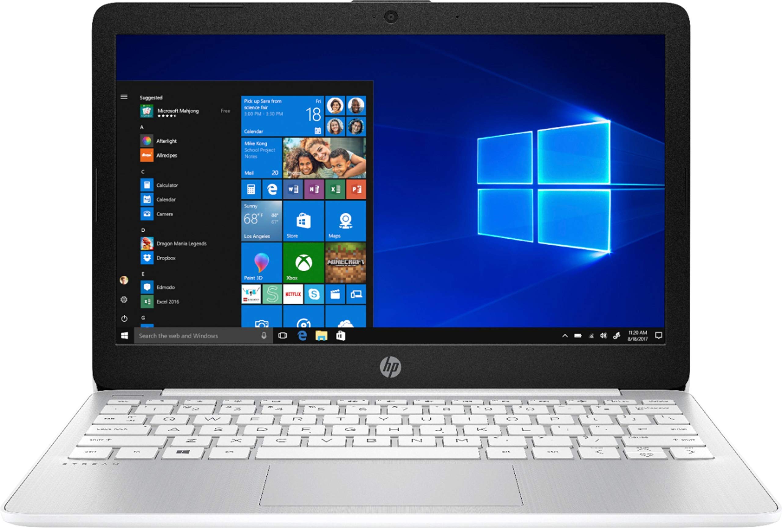 HP Stream 11.6-inch Laptop, Intel Celeron N4000 up to 2.6 GHz, 4GB DDR4 RAM, 64GB eMMC, Bluetooth, Webcam, WiFi, HD Audio, One-Year Office 365 Incl...