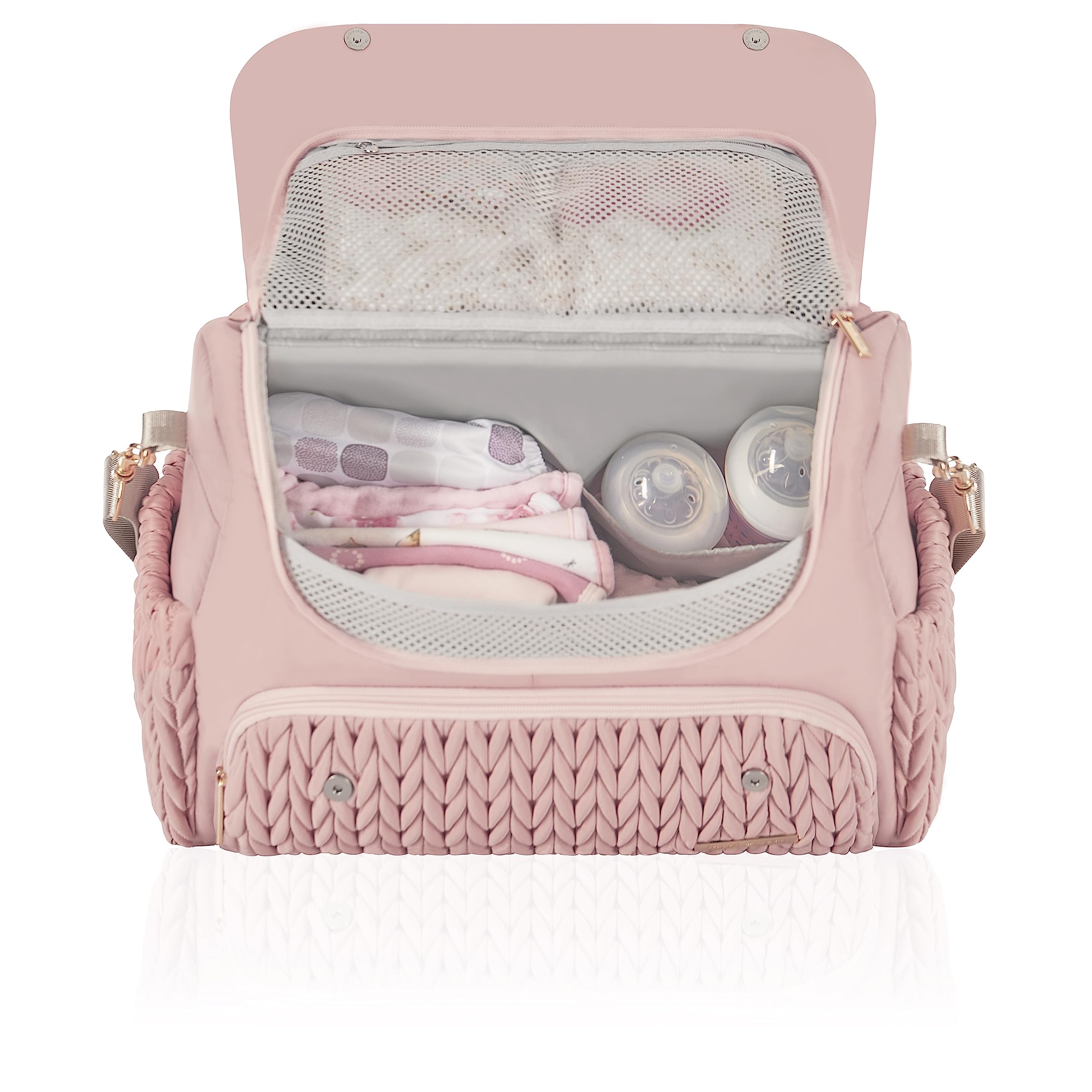 Hannah & Sophia Belle Convertible Baby Diaper Backpack & Messenger Bag