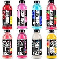 Protein2o 15g Whey Protein Infused Water 8 Flavor Variety Pack 16.9 oz Bottle (Pack of 8)