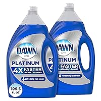 Dawn Platinum Dishwashing Liquid Dish Soap, Refreshing Rain Scent, 54.8 fl oz (Pack of 2)
