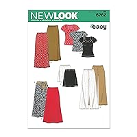 Simplicity U06762A New Look Easy to Sew Misses' Tops, Pants, and Skirts Sewing Pattern Kit, Code 6762, Sizes XS-XL