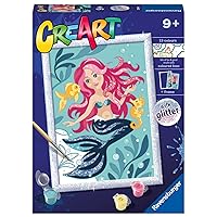 Ravensburger Enchanting Mermaid Paint by Numbers Kit for Kids - 23568 - Painting Arts and Crafts for Ages 9 and Up