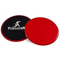 ProsourceFit Core Sliding Exercise Discs, Dual-Sided Sliders for Use on Any Surface at Home or Gym for Full-Body Workouts, Set of 2