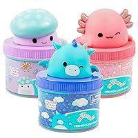 Original Squishmallows Premium Scented Slime, 3-Pack, 8 oz. Smooth Slime, Scented Slimes, Fun Slime Add Ins, Pre-Made Slime for Kids, Great 6 Year Old Toys, Super Soft Sludge Toy
