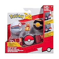 Pokémon PKW3163 Set-2-Inch Charmander Battle Figure with Clip ‘N’ Go Belt Plus Luxury Ball and Pokéball Accessories