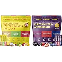 Tropical & Berry Assorted 2 Pack Bundle - Keto Vitals Electrolyte Powder Bundle: Tropical & Berry Assorted Flavors - Sugar-Free & Zero Calorie Electrolyte Drink Mix Packets, 60 Servings