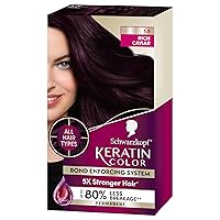 Keratin Color Permanent Hair Color, 1.9 Rich Caviar, 1 Application - Salon Inspired Permanent Hair Dye, for up to 80% Less Breakage vs Untreated Hair and up to 100% Gray Coverage