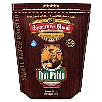 Don Pablo Gourmet Coffee - Signature Blend - Medium Dark Roast - Drip Ground Coffee - 100% Arabica Beans - Low Acidity and Non-GMO - 2lb bag