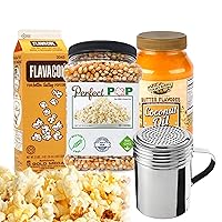 Movie Night Popcorn Set (Popcorn Kernels, Salt, Oil and Shaker)