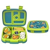 Bentgo® Kids Prints Leak-Proof, 5-Compartment Bento-Style Kids Lunch Box - Ideal Portion Sizes for Ages 3 to 7 - BPA-Free, Dishwasher Safe, Food-Safe Materials (Submarine)